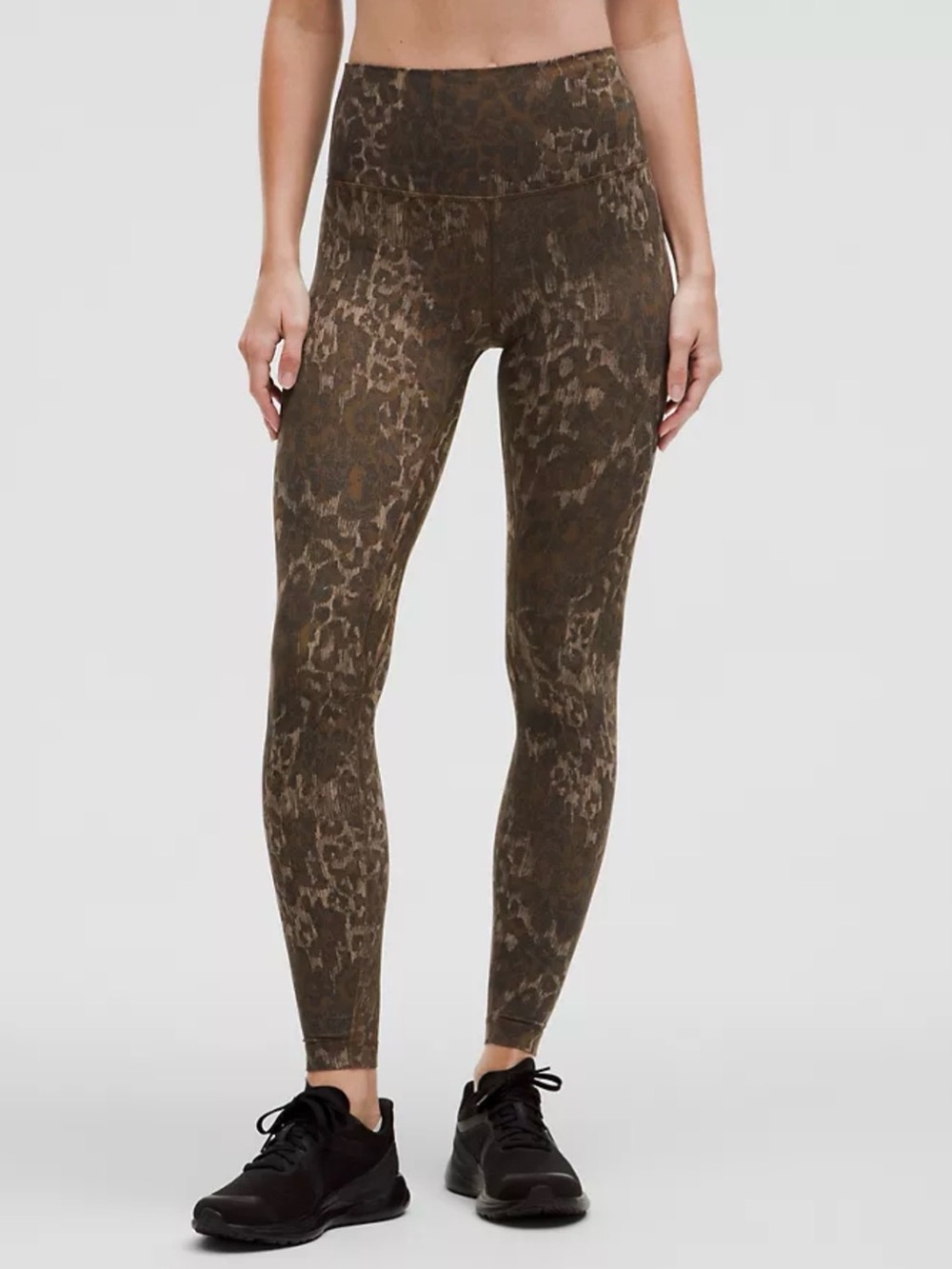 lululemon athletica Olive Green Animal-Print High-Rise Leggings